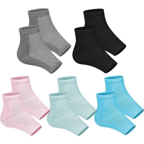 Cracked Heel Treatment Repair Socks -  5 Pairs Heel Softener Socks f - Picture 1 of 8